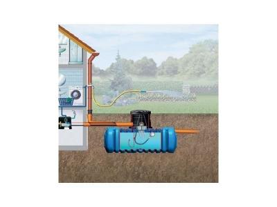 Lot r&eacute;cup&eacute;rateur d'eau de pluie maison premium Flat Graf 5000 L