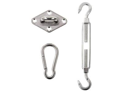 Kit de fixation de toile solaire - 3 pi&egrave;ces - Acier inoxydable