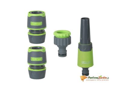 Kit d'arrosage bi-mati&egrave;re Soft-Touch lance, raccord, nez de robinet