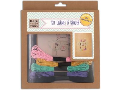 Toga - Kit DIY carnet &agrave; broder Lama