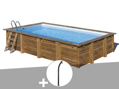 Kit piscine bois sunbay evora 6,20 x 4,20 x 1,33 m + douche