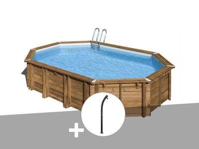 GR&Eacute; - Kit piscine bois Avocado 6,56 x 4,56 x 1,27 m + Douche - Bois