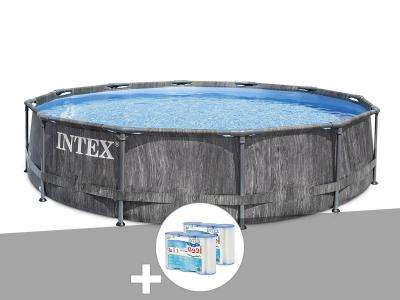 Pack piscine tubulaire Baltik ronde 5,49 x 1,22 m + 6 cartouches de filtration