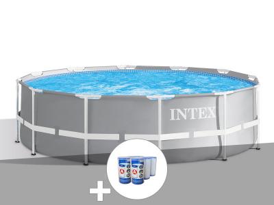 Pack piscine tubulaire Prism Frame ronde 3,66 x 0,99 m + 6 cartouches de filtration