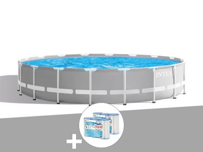 Pack piscine tubulaire Prism Frame ronde 5,49 x 1,22 m + 6 cartouches de filtration