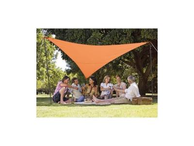 Kit voile d'ombrage triangulaire 5,00 x 5,00 x 5,00 - Terracotta