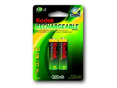 Kodak Rechargeable Aaa 2600mah Nimh 2 Units Batteries Vert