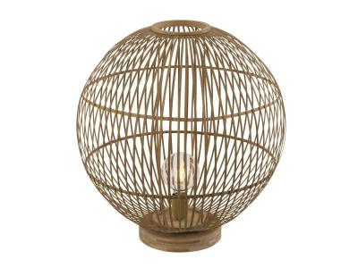 Lampe &agrave; poser design bambou hildegard - diam. 50 x h. 53 cm - beige naturel