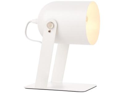 Brilliant YAN-Lampe &agrave; poser en M&eacute;tal Orientable H22cm Blanc Brilliant