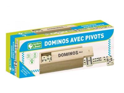 Jeu De Societe Dominos Avec Pivots - Coffret Bois