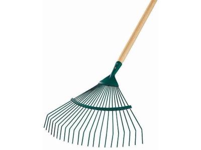 Leborgne 374221 Balai &agrave; gazon fil rond 20 dents avec manche en Bois