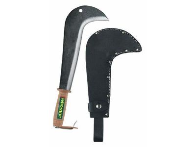 LEBORGNE Serpe chasseur 20cm avec &eacute;tui en cuir avec manche en cuir