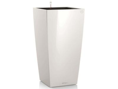 LECHUZA Jardini&egrave;re Cubico 50 ALL-IN-ONE Blanc haute brillance 18161