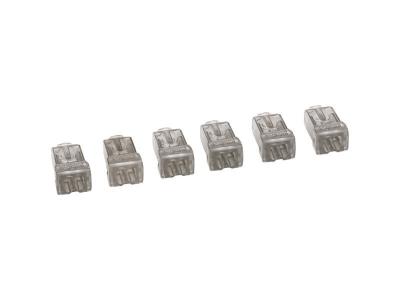 Borne de connexion nylbloc 2mm gris 6 pi&egrave;ces