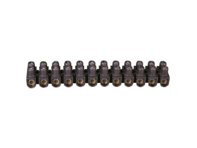 Borne de raccordement Nylbloc 12 plots de 16mm2 - 76A - noir