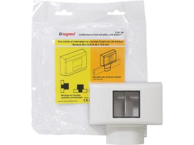Legrand - Cadre simple pour appareillage Mosaic - pour moulures 12,5mm