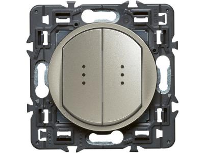 Legrand - celiane double interrupteur lumineux titane 210099514