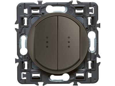 Legrand - celiane double interrupteur temoin graphite 210099525