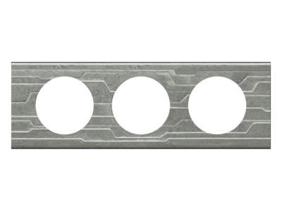 Legrand C&eacute;liane Plaque Mati&egrave;res Triple Furtif - 069043
