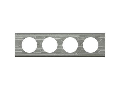 Legrand C&eacute;liane Plaque Mati&egrave;res Quadruple Furtif - 069044