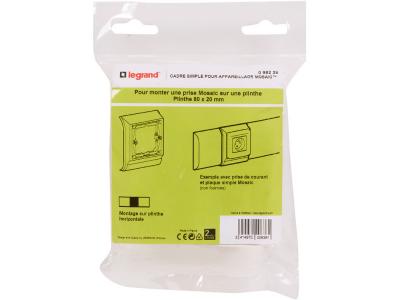 Cadre 1 poste appareillage Mosaic pour plinthe 80 x 20 mm Legrand