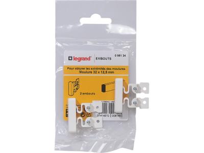 Lot de 2 embouts pour moulure Legrand - 32 x 12,5mm