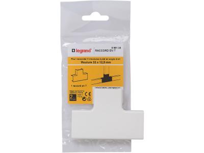 Legrand 098135 Raccord en T pour Moulure, 32mm x 12.5mm, Blanc