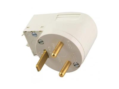 Fiche &eacute;lectrique m&acirc;le 2 p&ocirc;les + terre, 20 A, LEGRAND