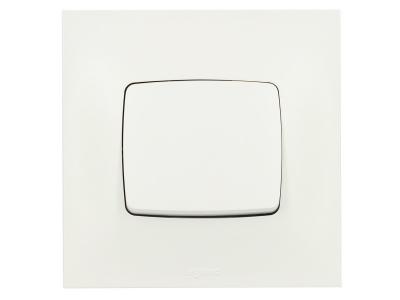 Bouton poussoir 6a complet neptune - blanc