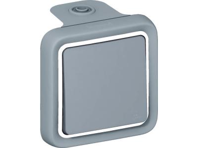 Bouton poussoir &eacute;tanche Legrand Plexo en saillie - gris