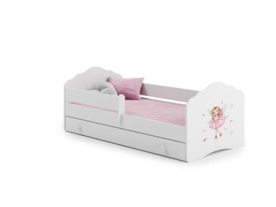 Lit enfant FALA BAR+SZU 140x70 F&eacute;e avec tiroir de rangement avec matelas