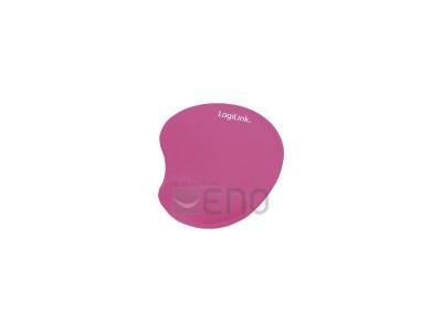 LogiLink Repose-poignet &agrave; gel avec tapis de souris, rose 