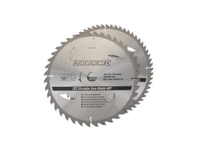 Silverline 803634 Jeu de 2 lames de scie circulaire TCT