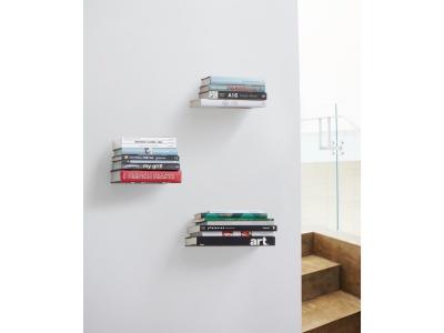 UMBRA Lot de 3 &eacute;tag&egrave;res &agrave; livres invisibles en m&eacute;tal Argent