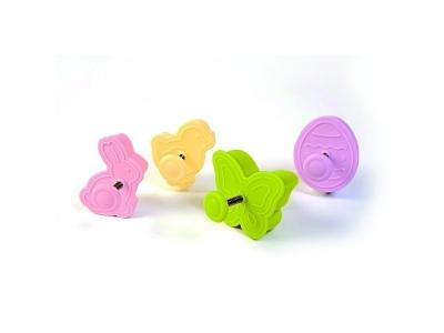 Silikomart 70.113.99.0069 ACC090 Lot de 4 Emporte-Pi&egrave;ces Th&egrave;me P&acirc;ques
