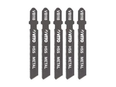 Lot de 5 Lames Scie sauteuse Acier Long: 77mm VITO Coupe 1 &agrave; 3mm Embo&icirc;tement Bosch VB118.