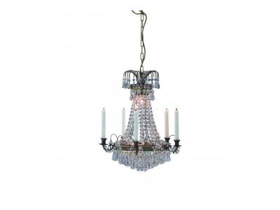 Lustre en cristal L&Auml;CK&Ouml; antique 6 ampoules