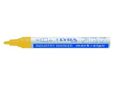 Marqueur peinture jaune laqu&eacute;e pointe 2-4 mm - LYRA - L4040007