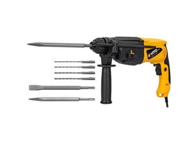 Marteau perforateur 850W SDS-Plus 2.75 Joules 3 Forets + 2 Burins Frappe 5200 coups/min