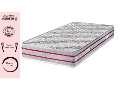 Matelas Bambou 140x190 x 23 cm - Ferme - Noyau Poli Lattex HR Derni&egrave;re G&eacute;n&eacute;ration - Tr&egrave;s Respirant