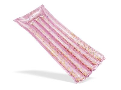Matelas de piscine Rose brillant paillet&eacute; Intex - Rose