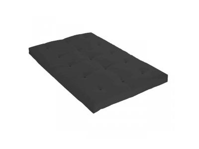 Terre de Nuit Matelas futon anthracite en coton 140x190