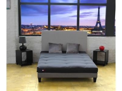 Matelas futon aubergine coeur en latex 160x200 - Violet