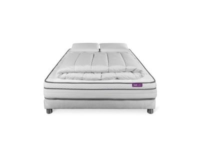 Matelas + sommier 140x190 + couette + 2 oreillers Pack Memo luxe 140x190 cm