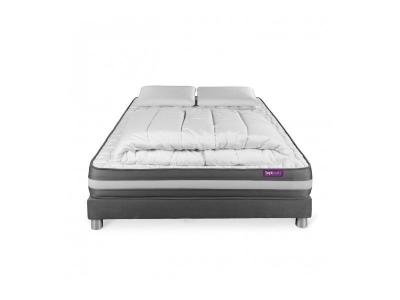 Matelas + sommier 140x200 + couette + 2 oreillers Pack Memo plus 140x200 cm
