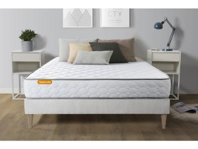 Matelas M&eacute;moire de forme + sommier kit blanc 160x200 Memo