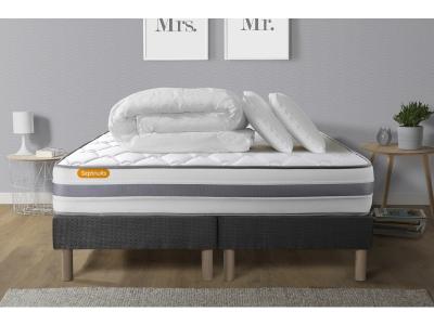 Septnuits Memo Spring 180x200 cm - Gris