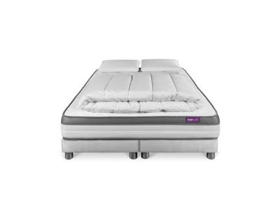 Matelas + sommier 180x200 + couette + 2 oreillers Pack Memo zen 180x200 cm
