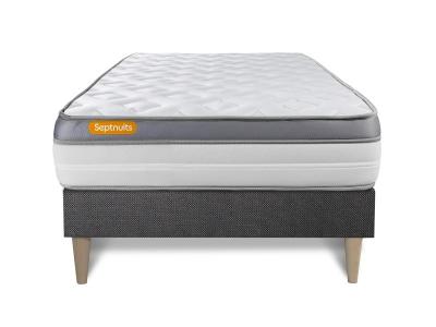 Matelas sommier kit gris Memo Zen Mousse a memoire de forme MAXI epaisseur