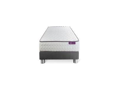Septnuits Ensemble matelas M&eacute;moire de forme + sommier gris 90x190 Memo